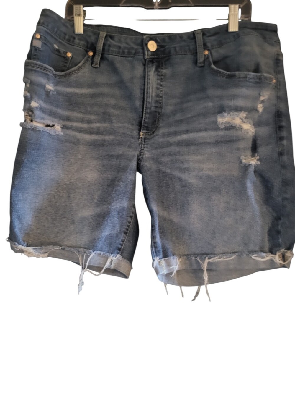 Seven7 Distressed Denim Shorts Blue sz 14